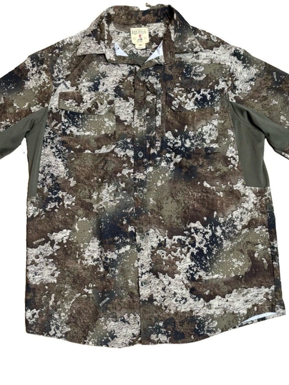 RedHead Silent Hide Shirt M Camo Heavy Strata Hunting Outdoor Button Up Hiking
